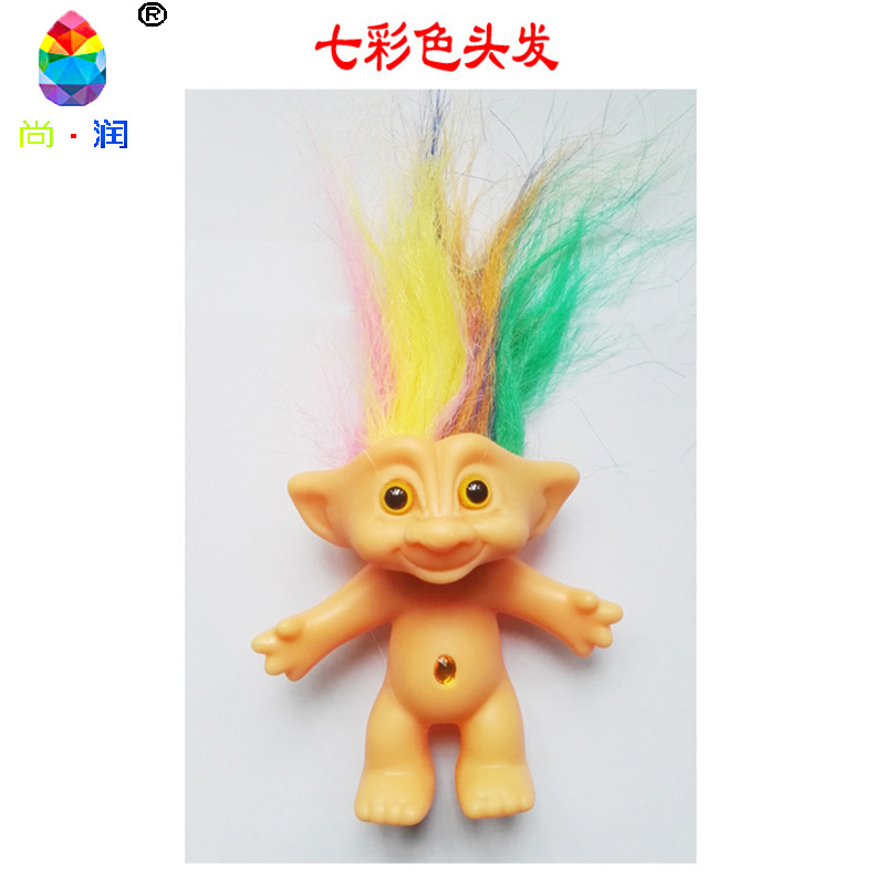 Amazon Troll retro muñeca 80 s nostálgico muñeca decoración Pelo Largo vinilo feo muñeca al por mayor