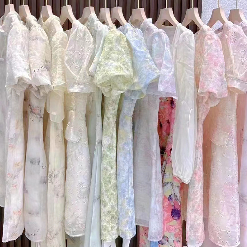 Sijiqing 24 Summer Puff Sleeve Fairy Dress First Love White Fairy Skirt Wholesale Brand Women's Clothing First-Hand Supply