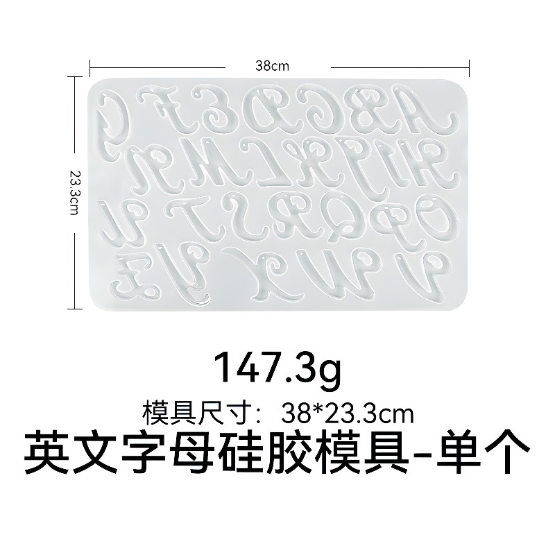 DIY cristal epoxi resina molde colgante 26 inglés llavero silicona molde Amazon