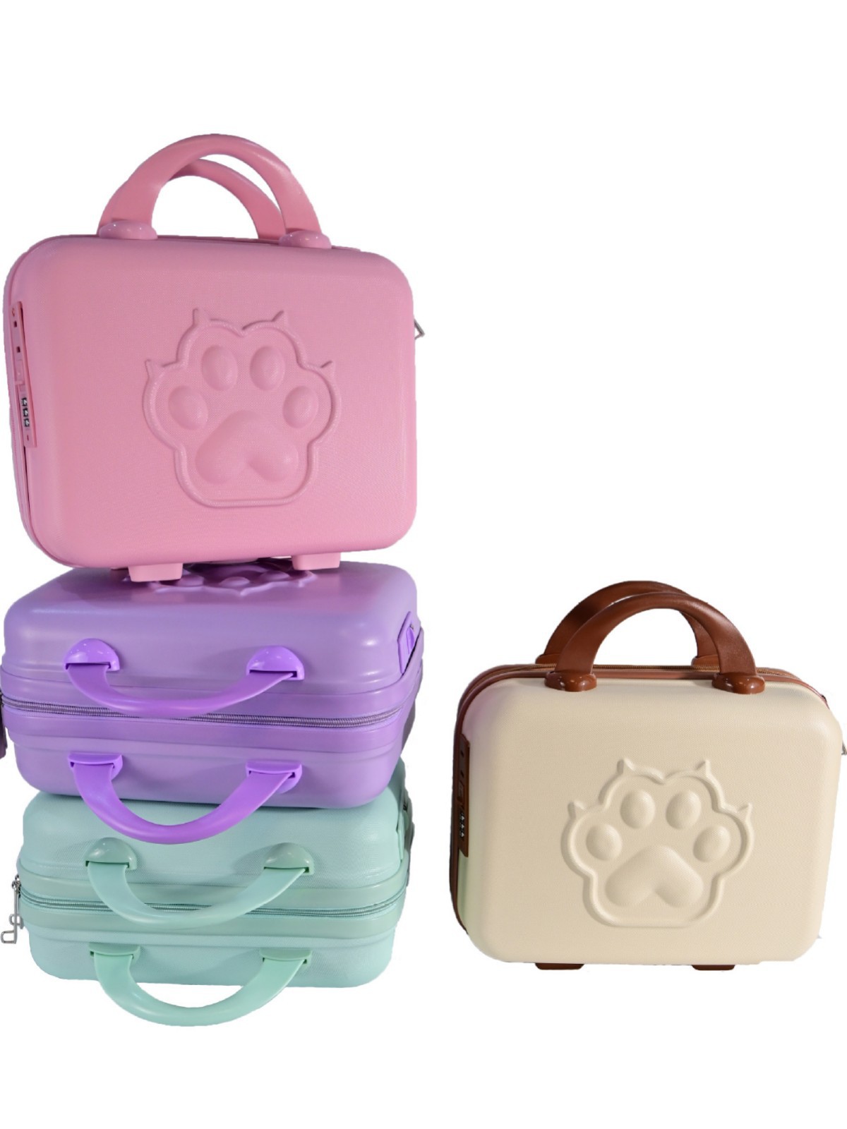 14 pulgadas maleta multifuncional oso bolsa de maquillaje de moda para mujeres bolsa de viaje de almacenamiento ligero