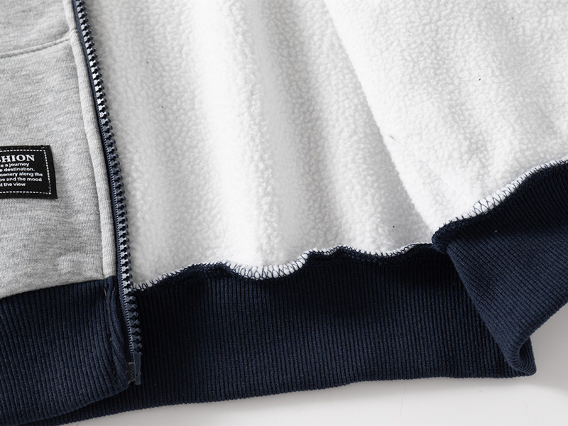 kids'clothing Manteau zippé pour garçon Sweat à capuche épais pour bébé_voghion.com