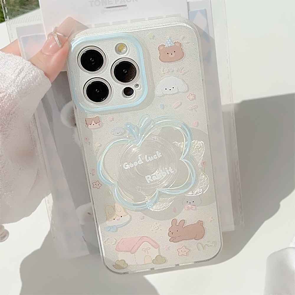 Cover telefono farfalla glitterata con supporto per iphone pro max_voghion.com