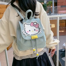 日系ins可爱小狗双肩包女生休闲背包校园感学生抽绳翻盖收纳书包