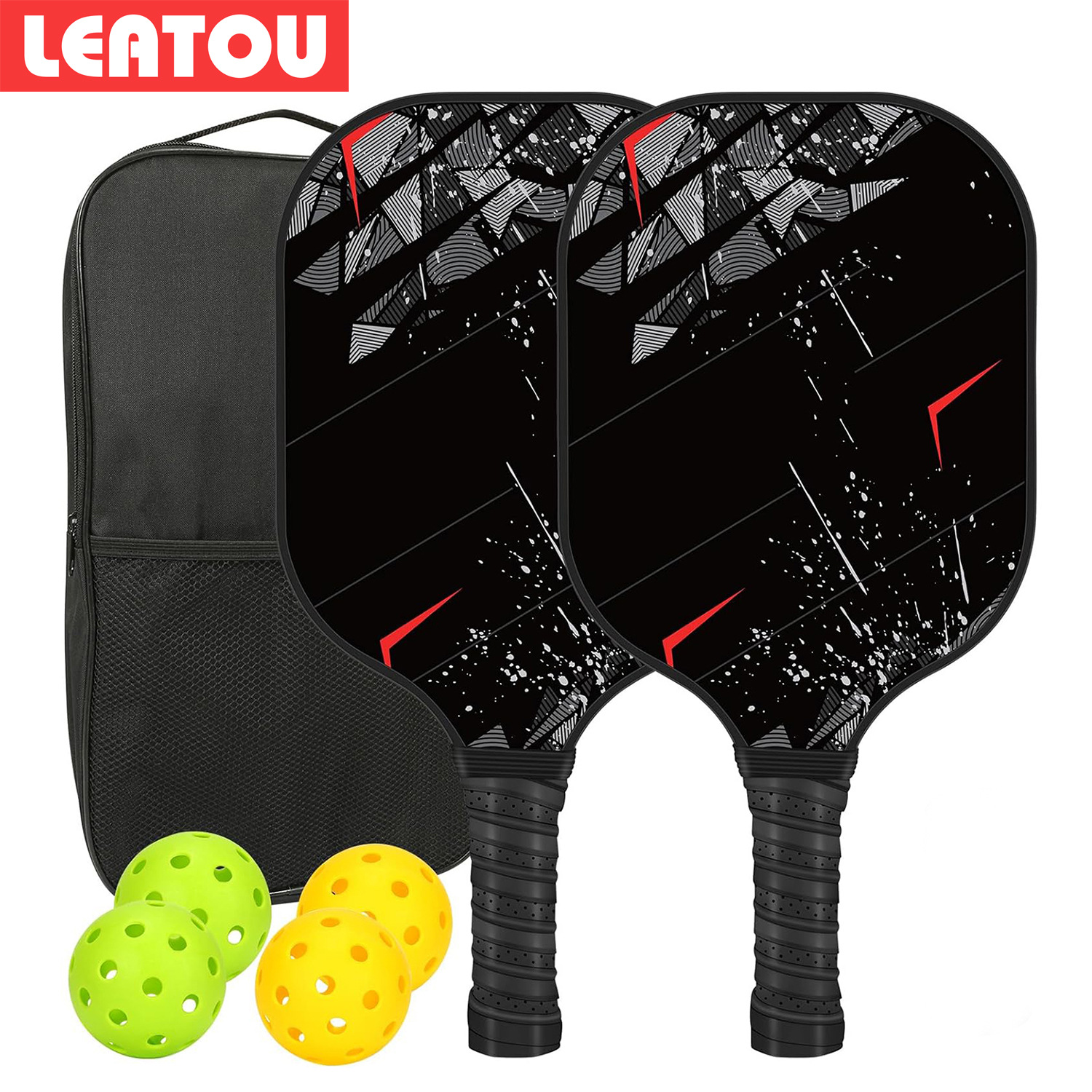 匹克球拍玻璃纤维户外羽拍亚马逊跨境一件代发 Pickleball Set