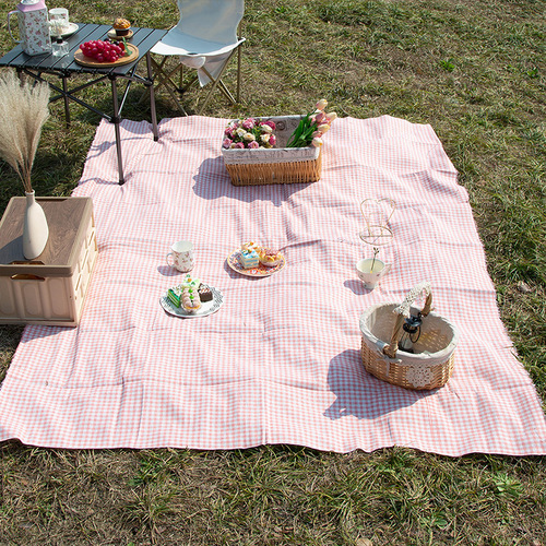 Bohemian ethnic style picnic mat camping spring outing beach dustproof mat coffee plaid outdoor lawn mat
