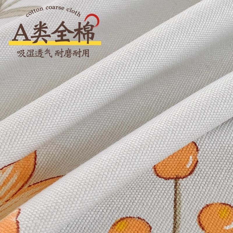 Un tipo de tela gruesa vieja 100% sábana, algodón de una sola pieza, funda de almohada de lino doble de verano, juego de tres piezas