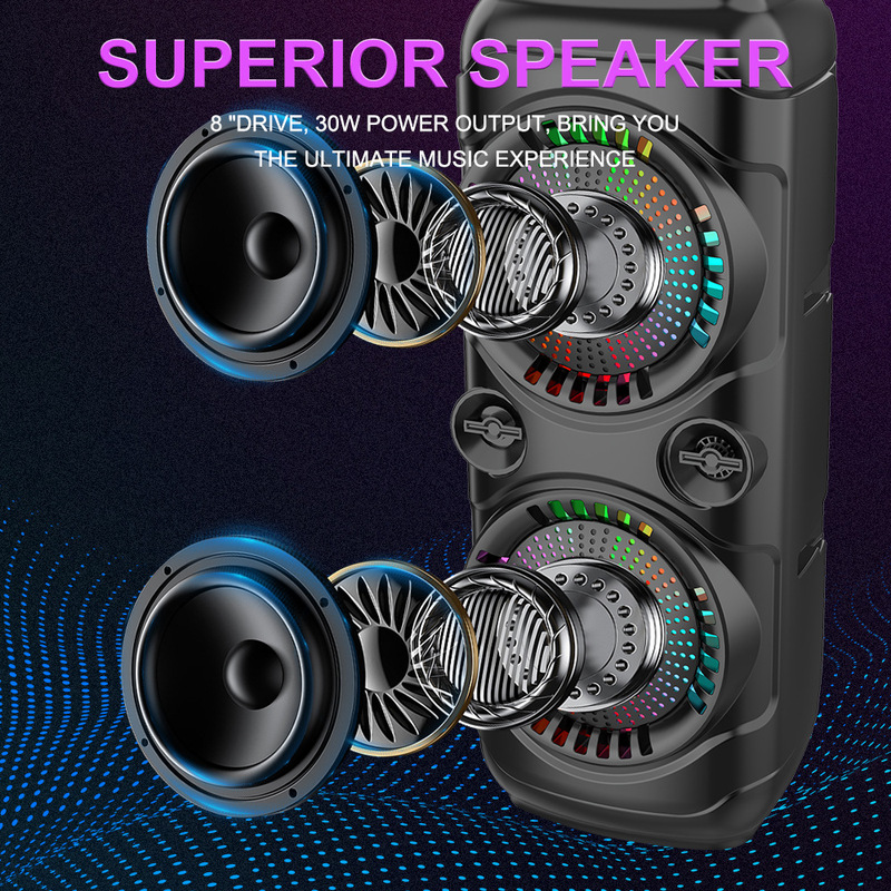 SING-Eニットs8229メーカー屋外無線bluetoothスピーカーダブル8インチダブル低音ラッパ広場舞k歌|undefined