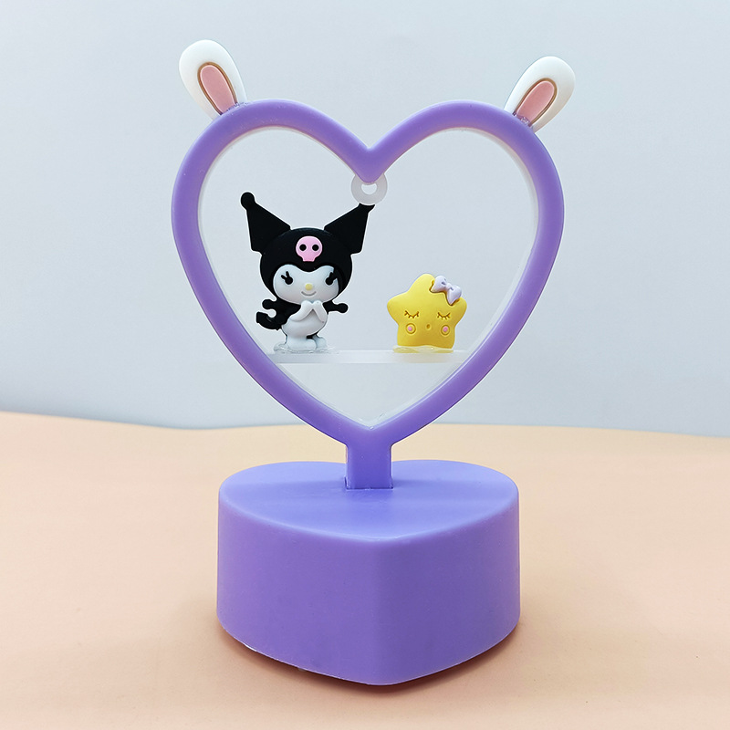 Cute Heart Small Night Led Table Lamp Bedside Lighting display picture 6