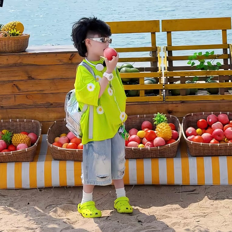 Jimmy妈童装【雏心所向】夏季·雏菊印花短袖T恤