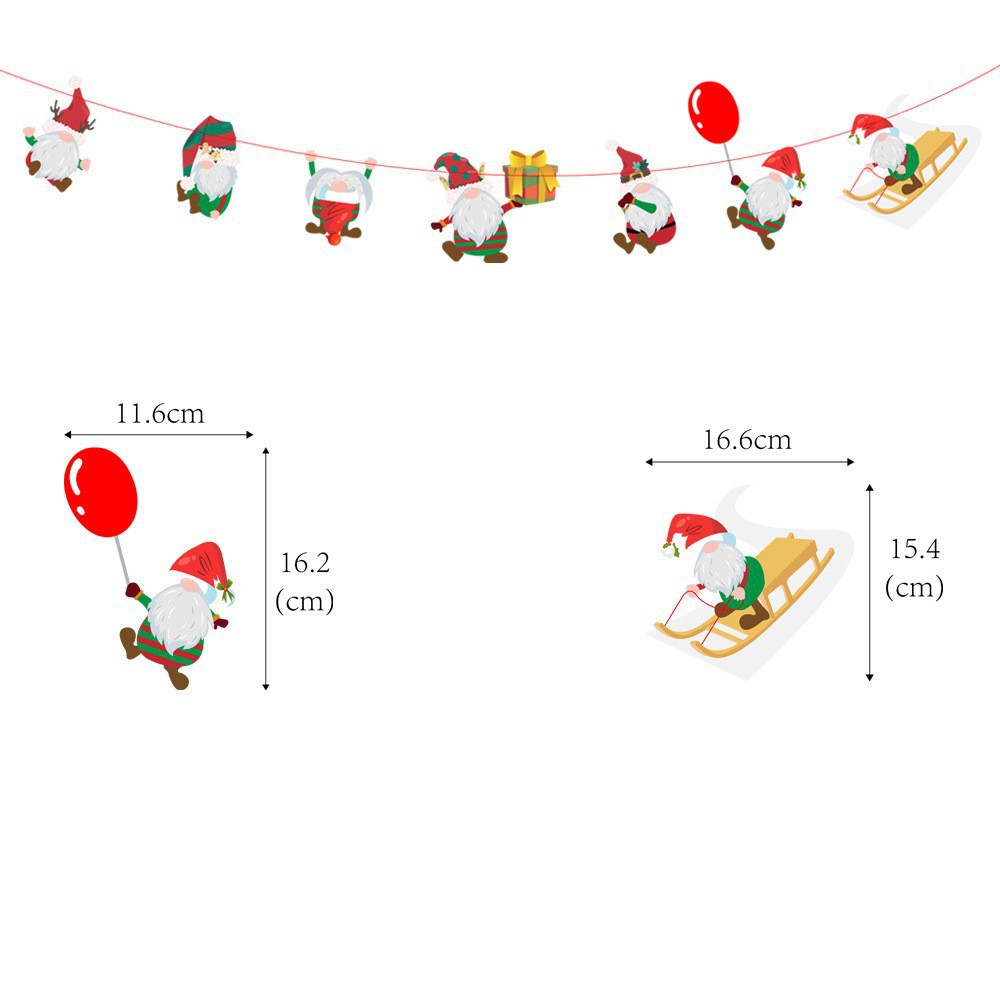 Decoraciones navideñas bandera navideña