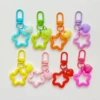 Mixed color peach heart pentagram pendant