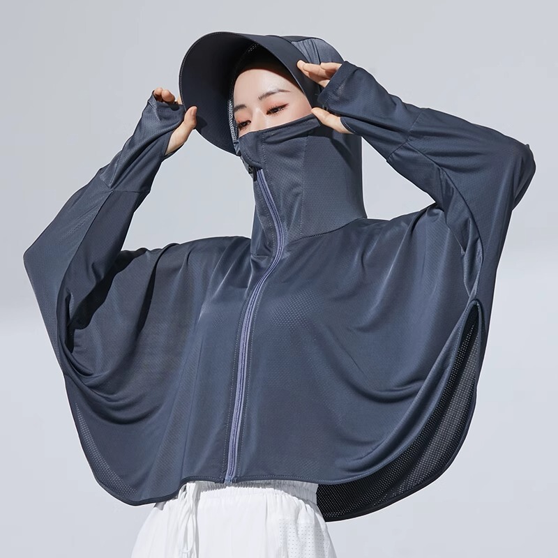 Sun Protection Clothing for Women 2026 New Summer Anti-Uv Breathable Ice Silk Sun Protection Clothing Cycling Cover-Up Cardigan Thin Jacket