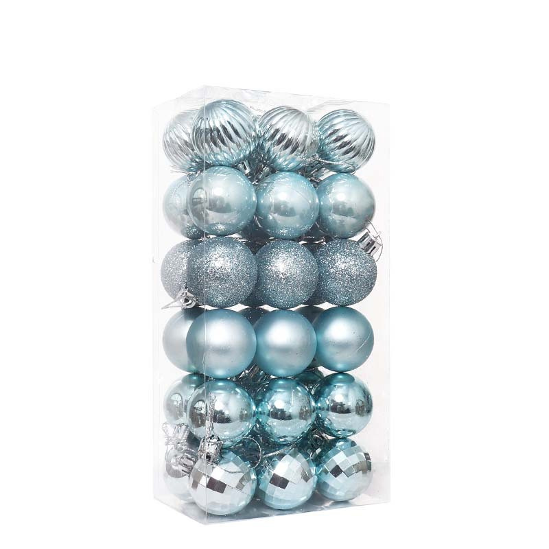 Bolas galvanizadas de plástico 4cm36pcs mini colgante de Navidad artículos navideños coloridos bolas de decoración accesorios de día de San Valentín