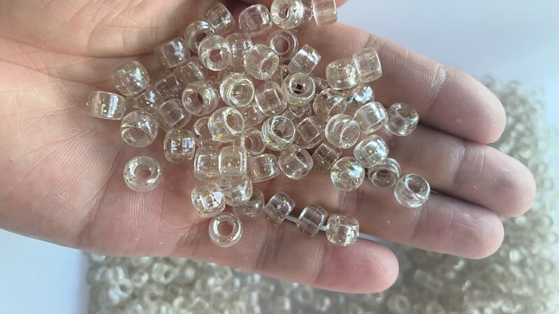 6*9 ミリメートルマルチカラーマルチカラーアクリル大穴フラットビーズつや消しファセットバレルビーズ携帯電話チェーン DIY ビーズ素材|undefined