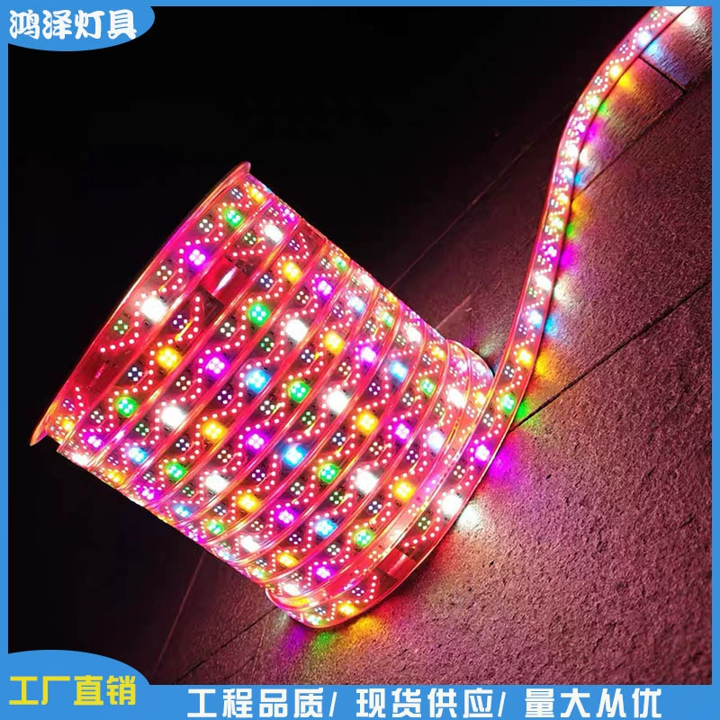 Новая красная кожаная белая доска Китайский дракон шесть цветных светодиодных скачек с одним метром 312 огней, ширина полосы 2,8 см