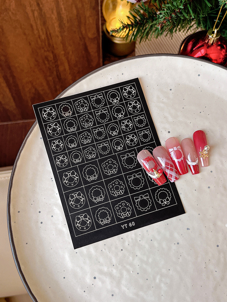 크리스마스 화환 중공 스티커 (YT-60)