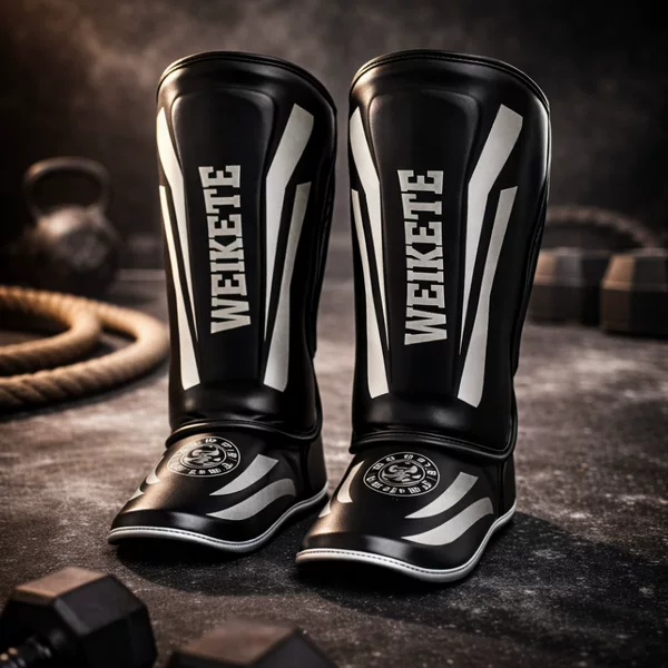 Cross-Border Wholesale Sanda Leg Guards with Foot Protection, Taekwondo Combat Training Leg Guards, Fighting Gear for Adults, Sanda Leg Guards