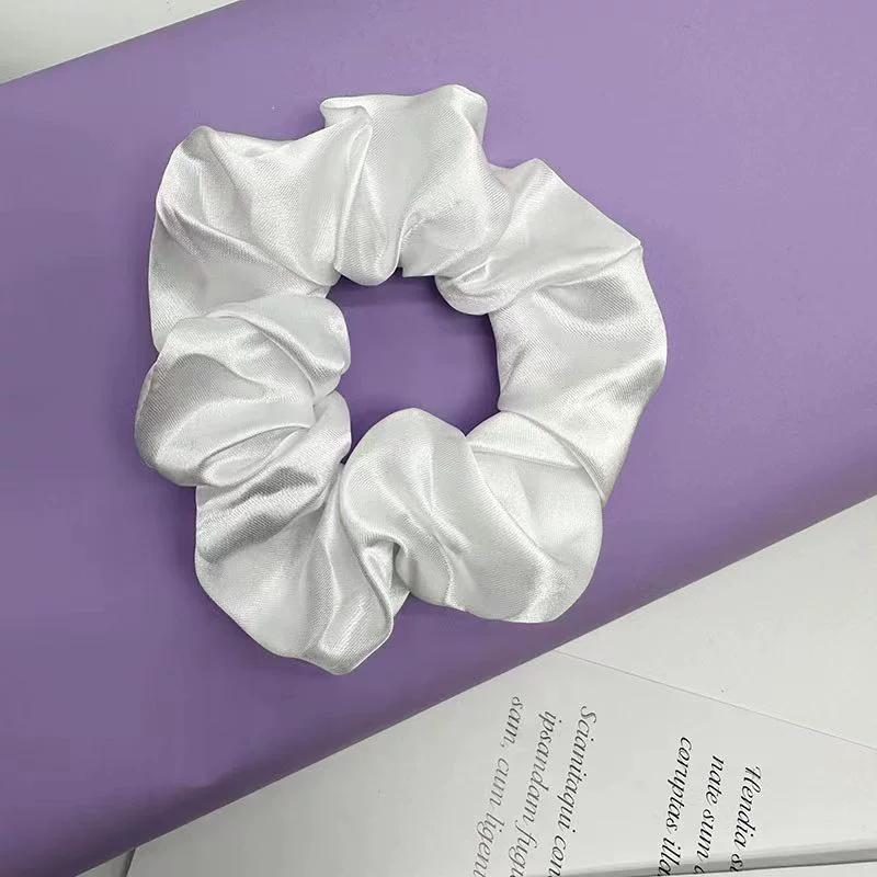 Hair Scrunchie Set, European Style, Satin Fabric, Simple Elegant Design, 6-Color Options