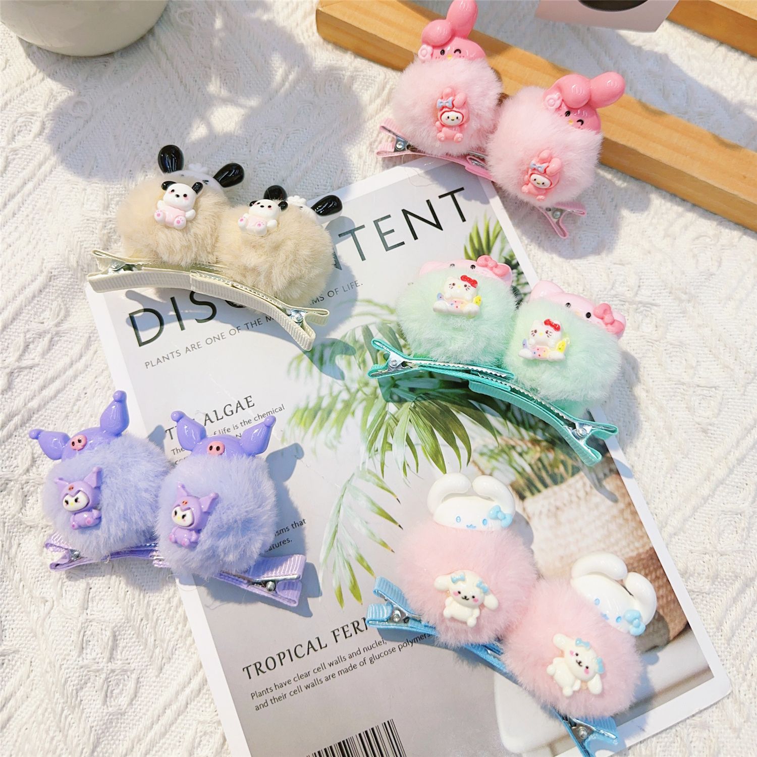 Sanli ear head shape, solid color full body Melody set, erect ears, hair clips, starting price of 10 pieces