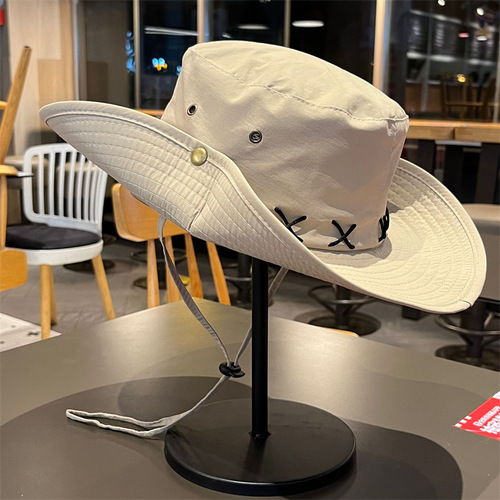Hiking Sun Hat Western Cowboy Quick-Drying Waterproof Unisex Spring Summer Neck Cover Fishing Hiking Camping Foldable