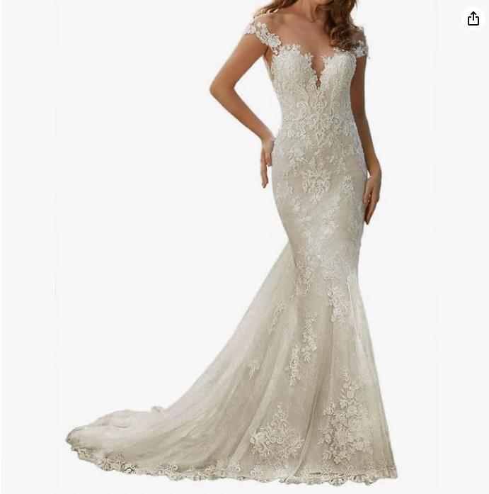summer lace fitted wedding dress