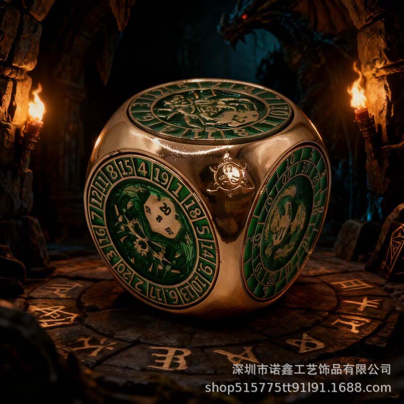 D6 7-in-1 Rotating Design Turntable Dice Cthulhu Running Group Dungeons and Dragons Board Game Metal Multi-Sided Dice D6 7-in-1 Rotating Design Turntable Dice Cthulhu Running Group Dungeons and Dragons Board Game Metal Multi-Sided Dice