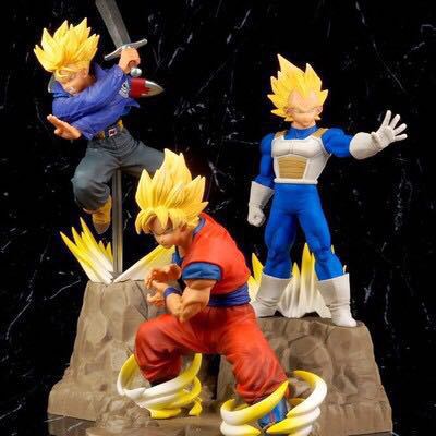 Anime Dragon Ball APF Battle Goku Vegeta Trunks Model Figure