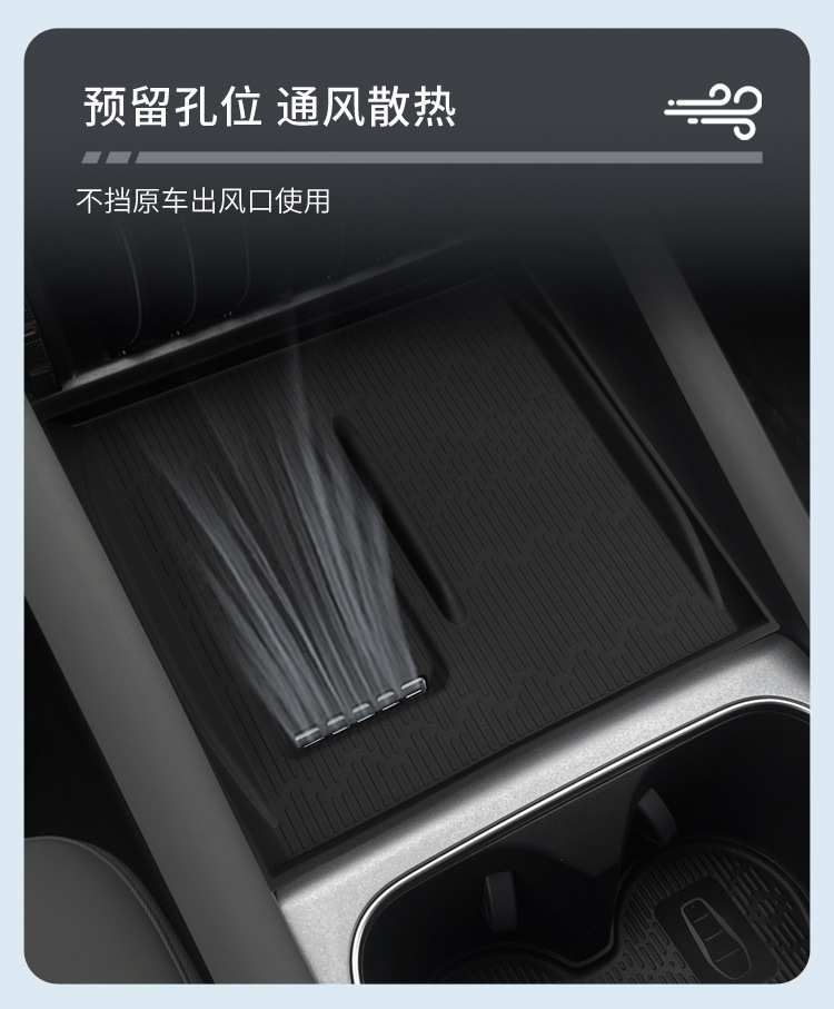 Suitable for 25 Byd Yuan Plus Models, Silicone Wireless Charging Pad, Smart Driving Version, Central Control Anti-Slip Mat, Accessories