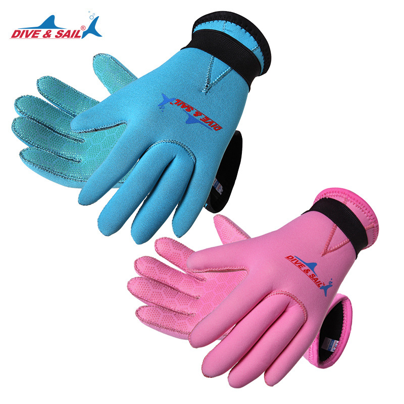 3mm Kidsren's Diving Gloves, Kidsren's Anti-Scratch, Anti-Wear, Drifting Swimming Gloves, Diving Material, Warm Snorkeling Hand Protection