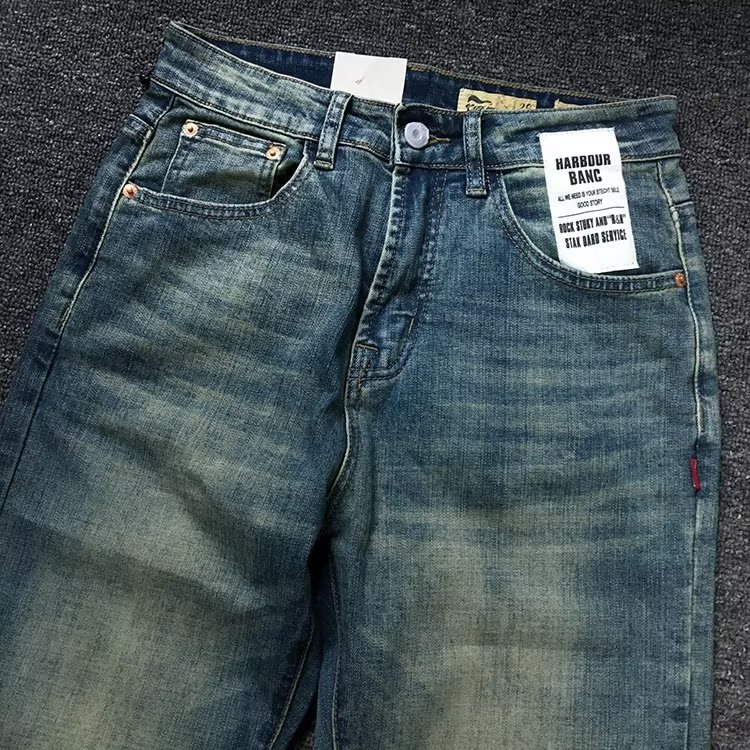 Jeans cargo homme coupe large style rétro décontracté polyvalent_voghion.com
