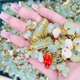 ��ɫ14K�����ʯС���ӵ��ƽ�����p���ֹ�diy�朵������Ʒ���