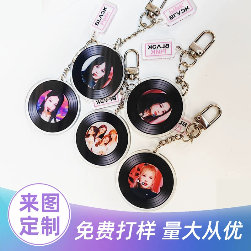 Черная розовая девушка группа звезда маленький кулон Ким Цзи-soo Park Caiying поддержка палочки периферийные акриловые брелки