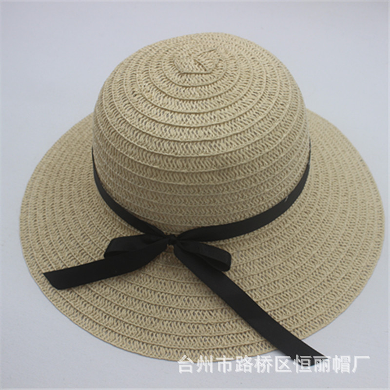 女成人夏天可折叠草帽防晒遮阳海滩韩版小礼帽草帽户外出游度假