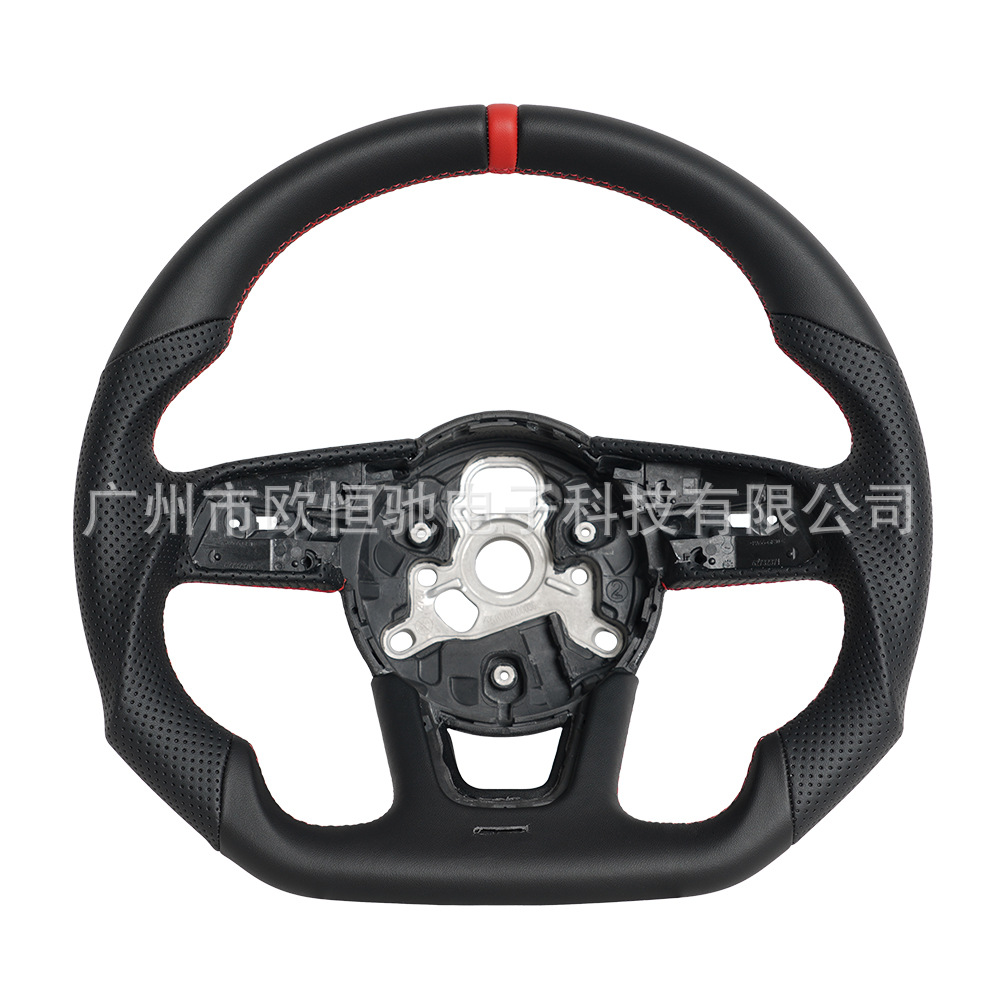 Cross-border hot sale is suitable for Audi RS 17 full leather red positioning line full leather car steering wheel assembly