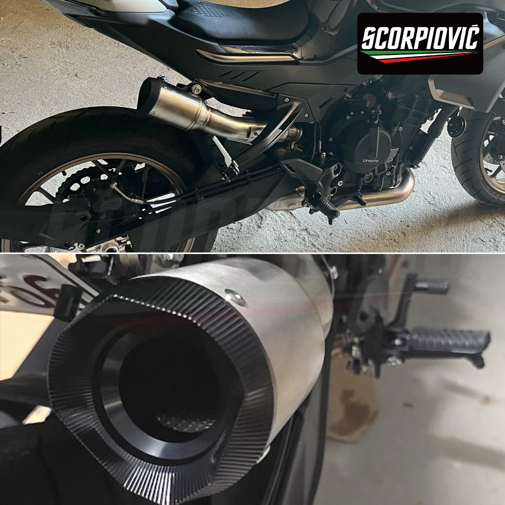 Motorcycle Exhaust Pipe Modification: Cfmoto 800Nk Stainless Steel Integrated Mid-Tail Section Silencer, Non-Destructive Installation