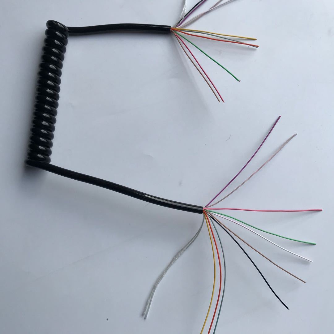 伸缩弹簧线TPU弹簧线 螺旋电线1芯2芯3芯4芯5芯6芯7芯8芯9芯卷线