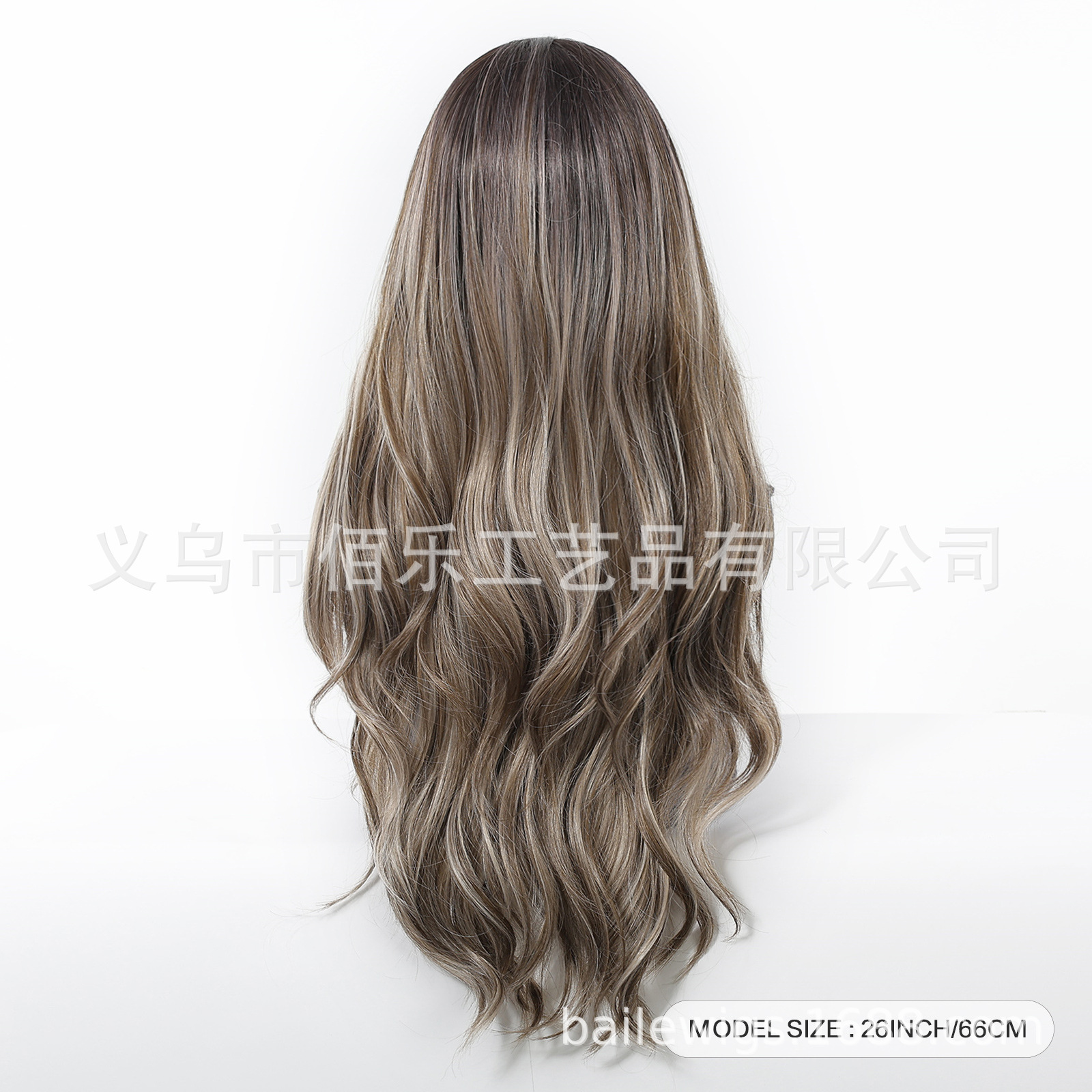 Gran área de encaje 13 * 6 pelucas de cabello de mujer cubierta de cabello marrón teñido gradiente rizos largos Europeos y estadounidenses venta caliente de encaje de peluca