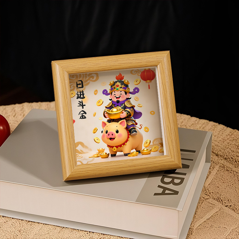 富の神は金山で金持ちになるのが好きですデスクトップ中空立体フォトフレーム絵画装飾品クリエイティブ漫画寝室テーブルギフト|undefined