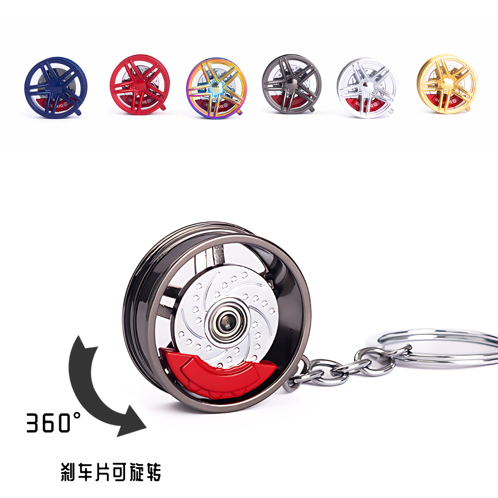 Comercio exterior coche caliente Mercedes Benz AMG rueda Hub llavero Modificación del coche de metal freno rueda Hub clave colgante