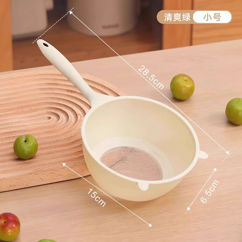 小熊多功能淘米勺沥水勺家用过滤网豆浆茶叶渣过滤勺面粉筛子家用|undefined