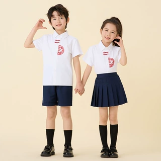 六一儿童演出服男女童国风表演服幼儿园毕业照服小学生短袖套装
