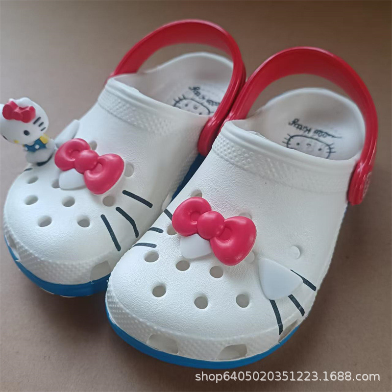 Red Red Hole Shoes nuevo estilo de dibujos animados para hombres y mujeres Kitty antideslizante para usar lindas zapatillas de playa fabricantes de zapatos de playa Eva image 6