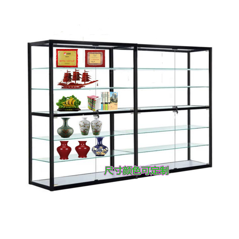 玻璃礼品展架透明陈列柜货架培训班奖品奖杯展柜玩具手办展示柜子
