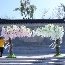 仿真紫藤树室内外装饰假树紫藤树许愿景观树展览布景舞台道具紫藤