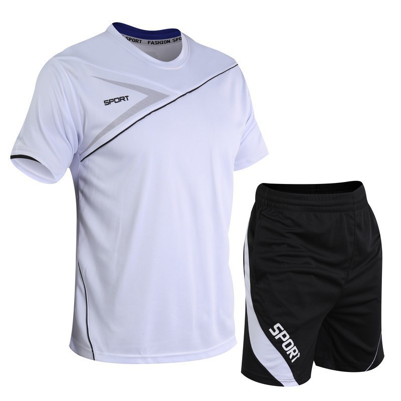 Running sports suit para hombres de verano delgado transpirable mangas cortas pantalones cortos secos rápidos ropa deportiva de baloncesto dos piezas