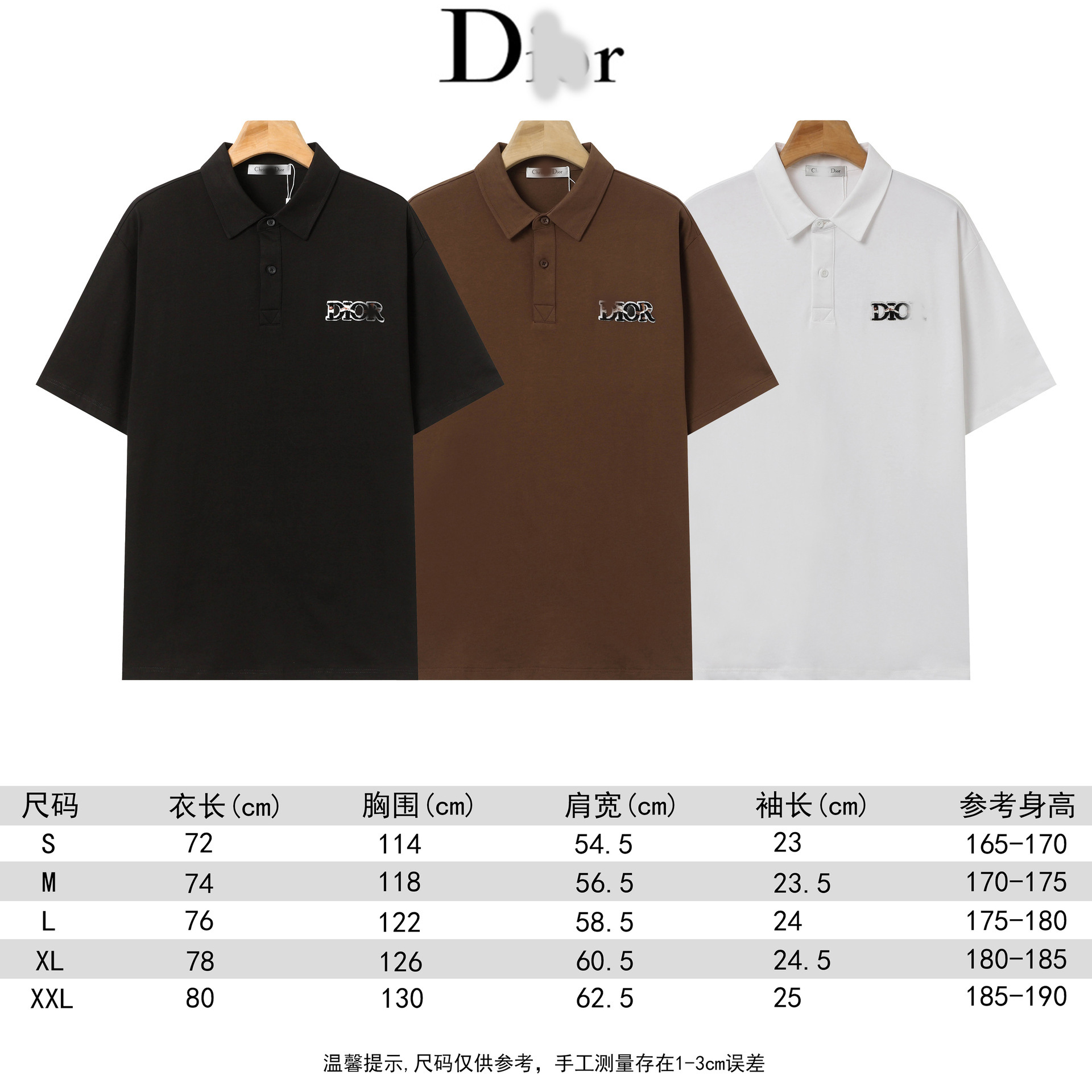 Cross-border Dijia POLO Shirt Men's Short-sleeved T-shirt 25s Korean Style Trendy All-match Loose Half-sleeved Top for Men and Women Foreign Trade