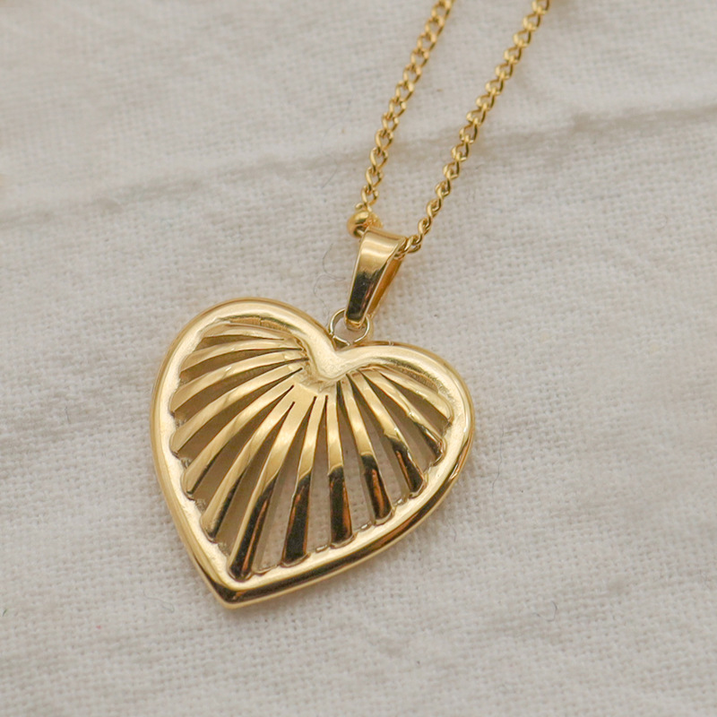 Collier en acier au titane pendentif polyvalent incolore pierre naturelle goutte d'huile mode été nouveau produit chaîne de collier doux_voghion.com