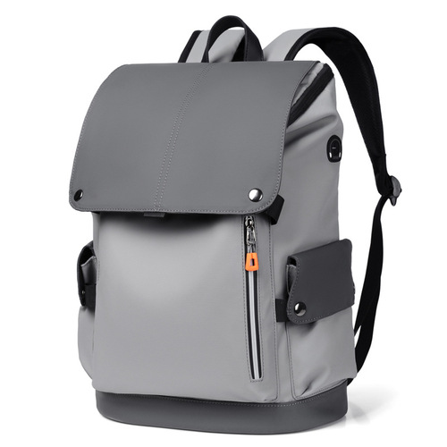 Leather PU Double Shoulder Bag Trendy Cool Unisex Dual Shoulder Backpack for College Students Flap Backpack Multifunctional Personal Laptop Backpack