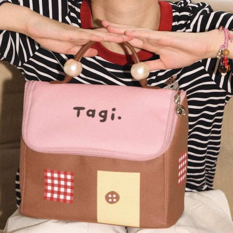 Tagi.机灵小房子防水皮质便携手提洗漱包大容量收纳包化妆包女|undefined