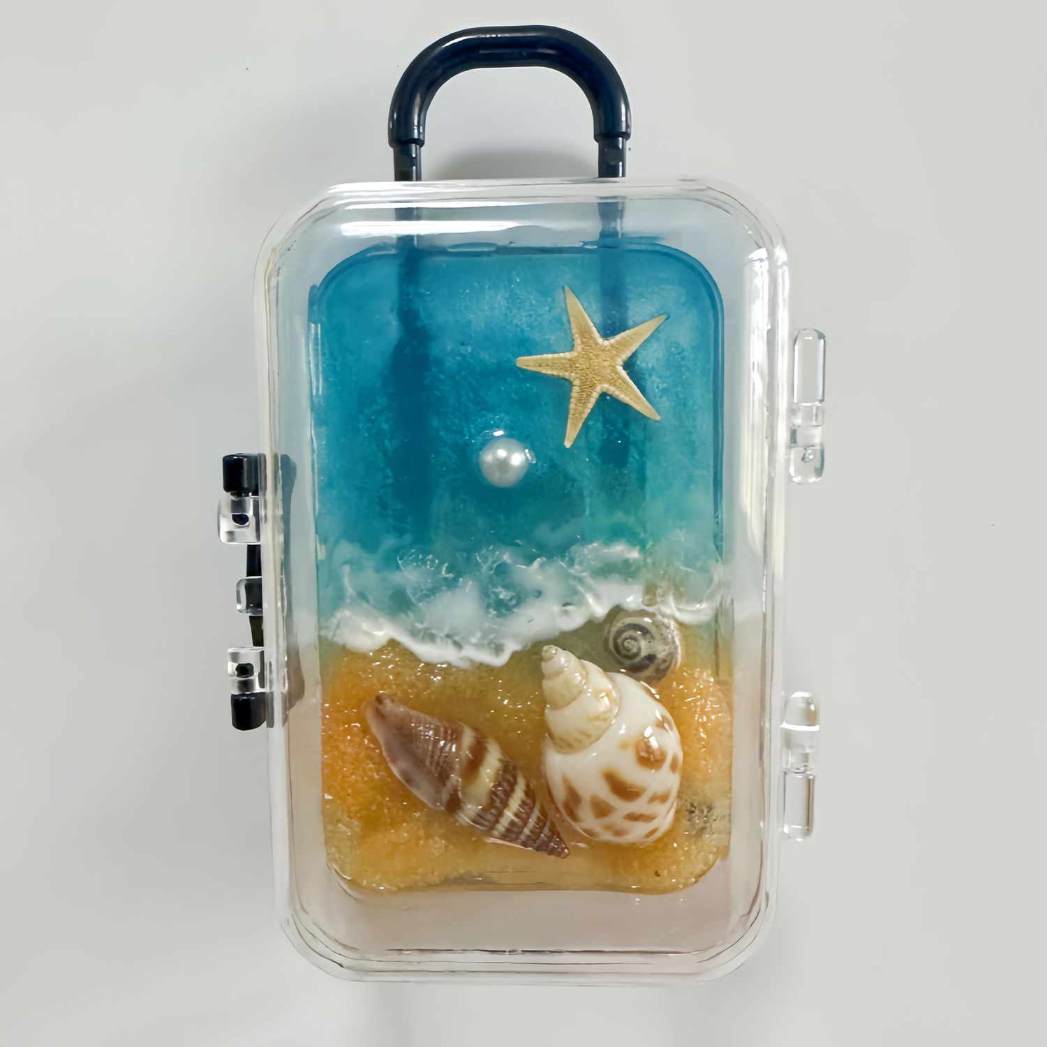 가방 해경 냉장고 스티커 순수 천연 콘치 수제 게 표본 자기 높은 색상 값 3D 스테레오